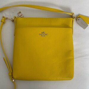 COACH bright yellowl crossbody